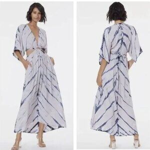 NEW Young Fabulous and Broke Santos Dress Size XS Maxi Cut Out Tie Dye